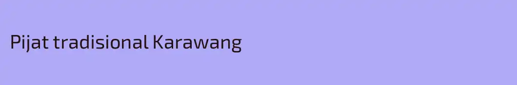 Pijat tradisional Karawang